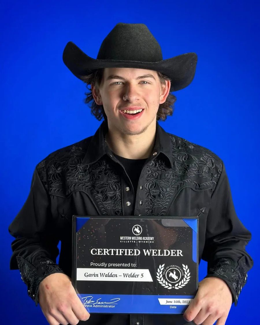 Gavin Walden, Western Welding Academy graduate