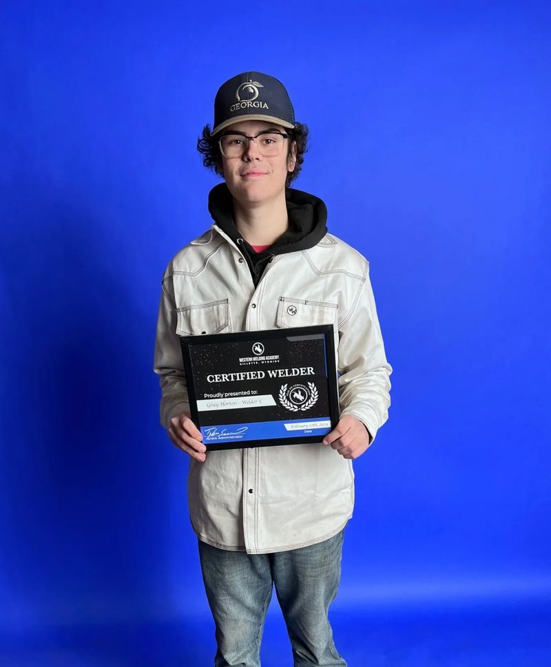 Gray Horton, Western Welding Academy graduate