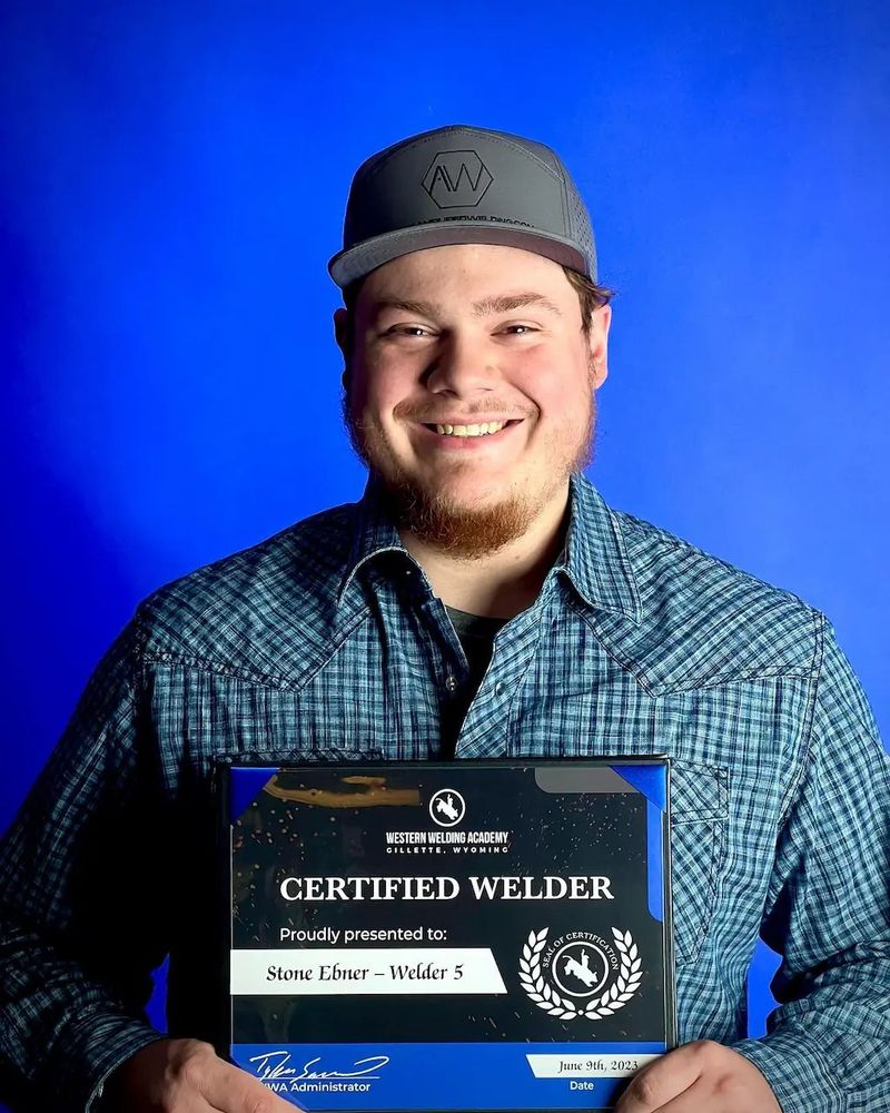Stone Ebner, Western Welding Academy graduate