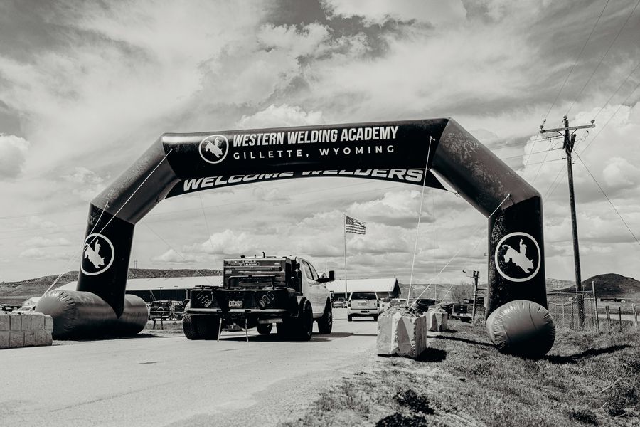 The WWA welding competition arch